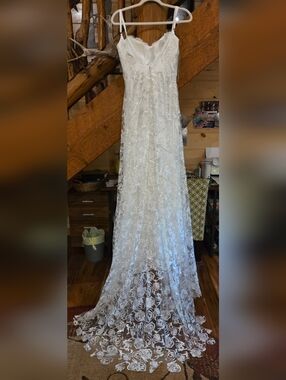 NWT! Lace Floral A-Line Ivory Bridal Slip Dress